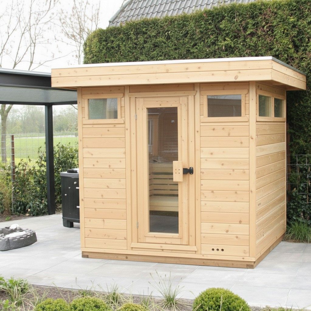 Foto von Azalp Außen Sauna Noor 249x249 cm