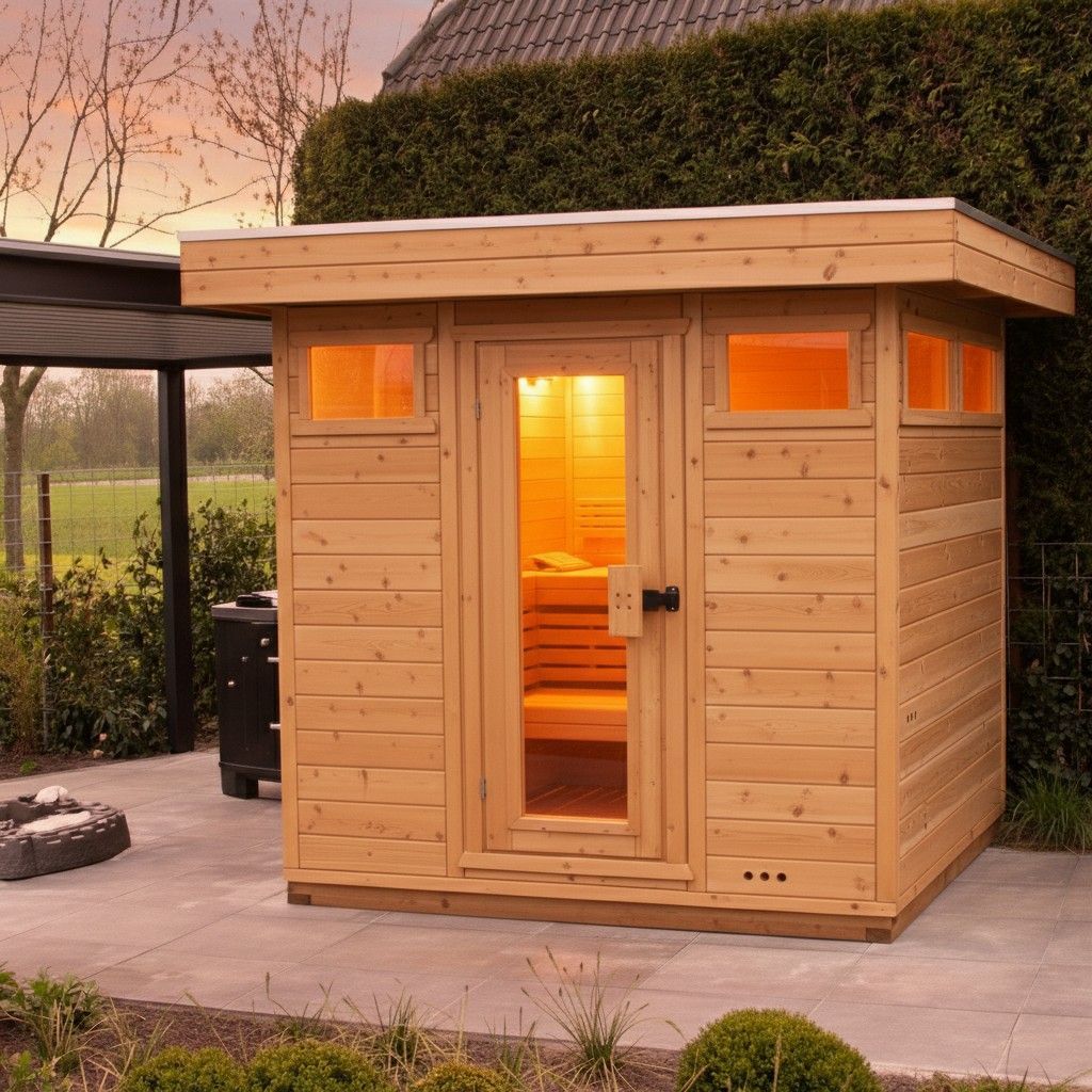 Foto von Azalp Außen Sauna Noor 249x249 cm