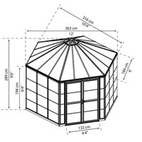 Foto van Palram – Canopia Oasis Hexagonal Tuinkas