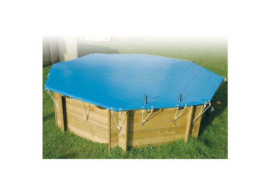 Ubbink afdekzeil voor Océa 610 x 400 cm (8-hoekig) ovaalvormig zwembad Foto van Ubbink afdekzeil voor Océa 610 x 400 cm (8-hoekig) ovaalvormig zwembad