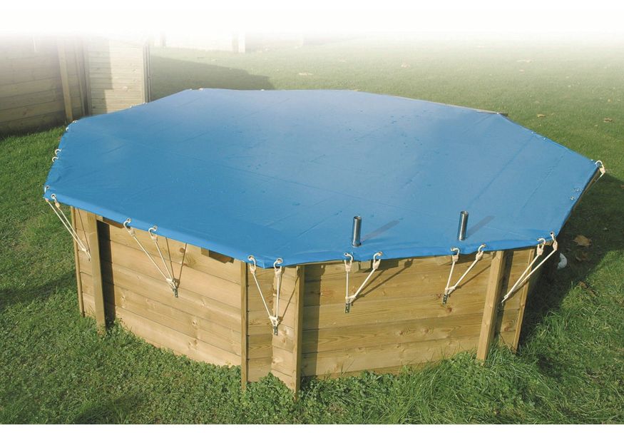 Foto van Ubbink afdekzeil voor Océa 550 x 355 cm (8-hoekig) ovaalvormig zwembad