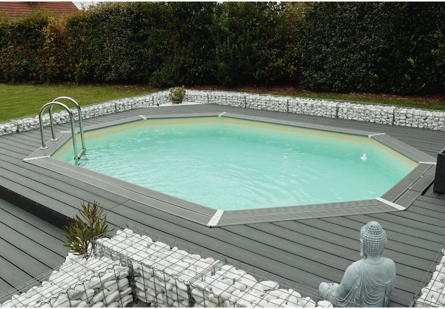 Foto van Ubbink Océa 550 x 355 x 120 cm compleet met beige liner en uitrusting