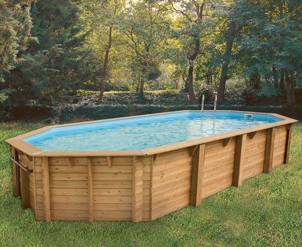 Foto van Ubbink Océa 860 x 470 x 130 cm houten zwembad