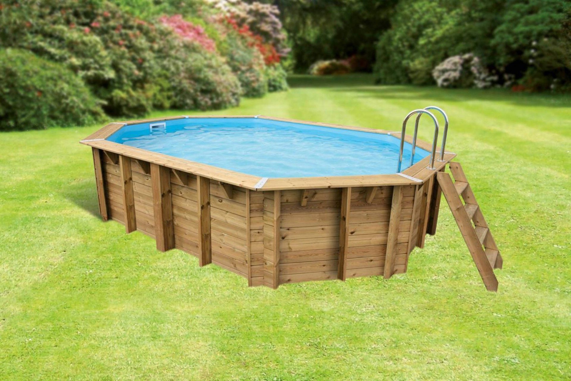 Foto der Ubbink Océa 610 x 400 x 130 cm Holzpool