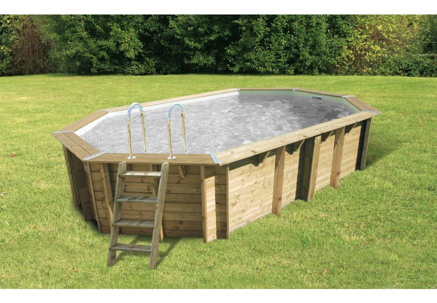 Foto van Ubbink Océa 610 x 400 x 130 cm compleet met grijze liner en uitrusting