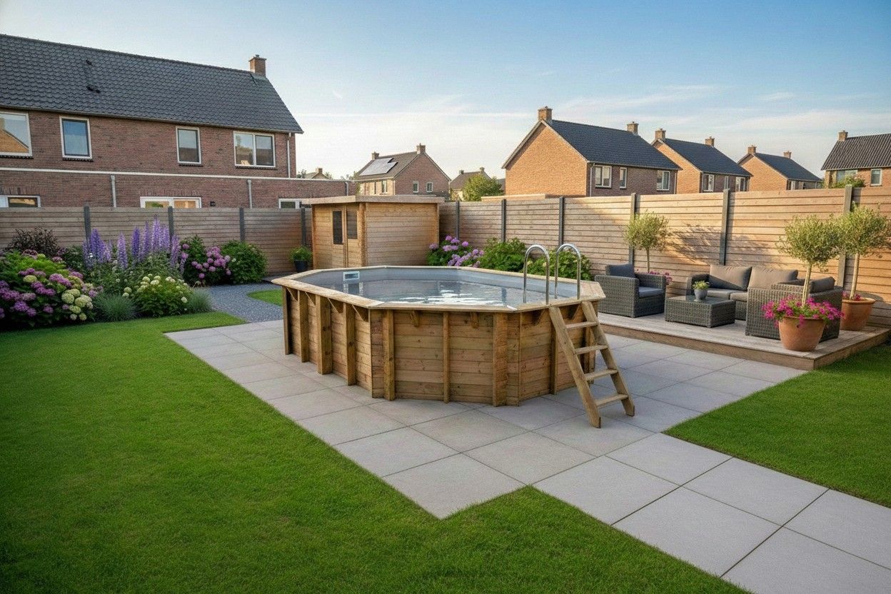 Foto von Ubbink Océa 610 x 400 x 130 cm mit Einhängefolie grau und Zubehör