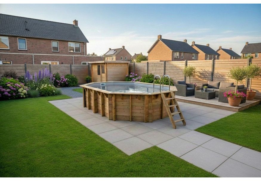 Foto von Ubbink Océa 610 x 400 x 130 cm mit Einhängefolie grau und Zubehör