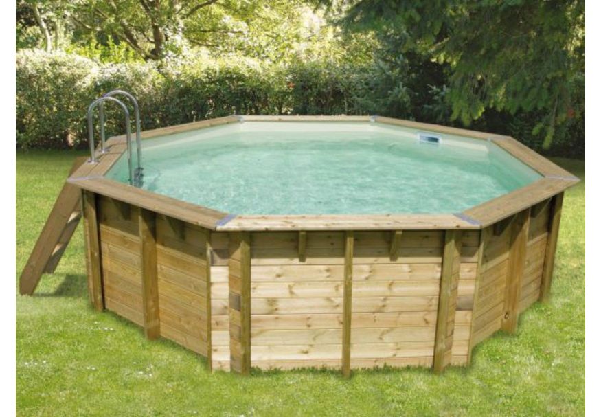 Ubbink Océa 580 x 130 cm compleet met beige liner en uitrusting Foto van Ubbink Océa 580 x 130 cm compleet met beige liner en uitrusting