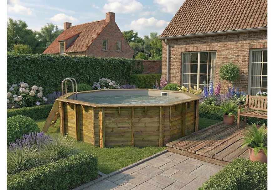 Foto von Ubbink Océa 510 x 120 cm mit Einhängefolie grau und Zubehör