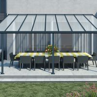 Foto van Palram - Canopia Olympia Aluminium Veranda grijs
