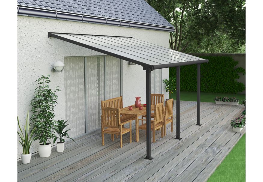Palram - Canopia Olympia Aluminium Veranda 3X4.25 grijs Foto van Palram - Canopia Olympia Aluminium Veranda 3X4.25 grijs