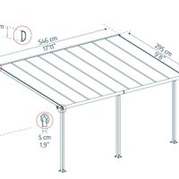 Foto van Palram - Canopia Olympia Aluminium Veranda grijs