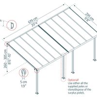 Foto van Palram - Canopia Olympia Aluminium Veranda grijs