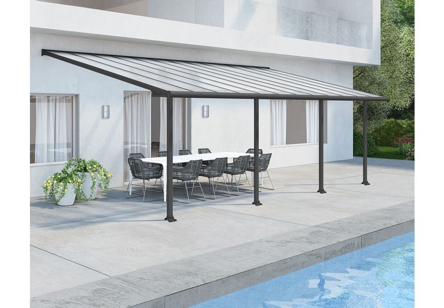 Palram - Canopia Olympia Aluminium Überdachung 3X7.30 Grau Foto von Palram - Canopia Olympia Aluminium Überdachung 3X7.30 Grau