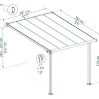 Foto van Palram - Canopia Olympia Aluminium Veranda wit