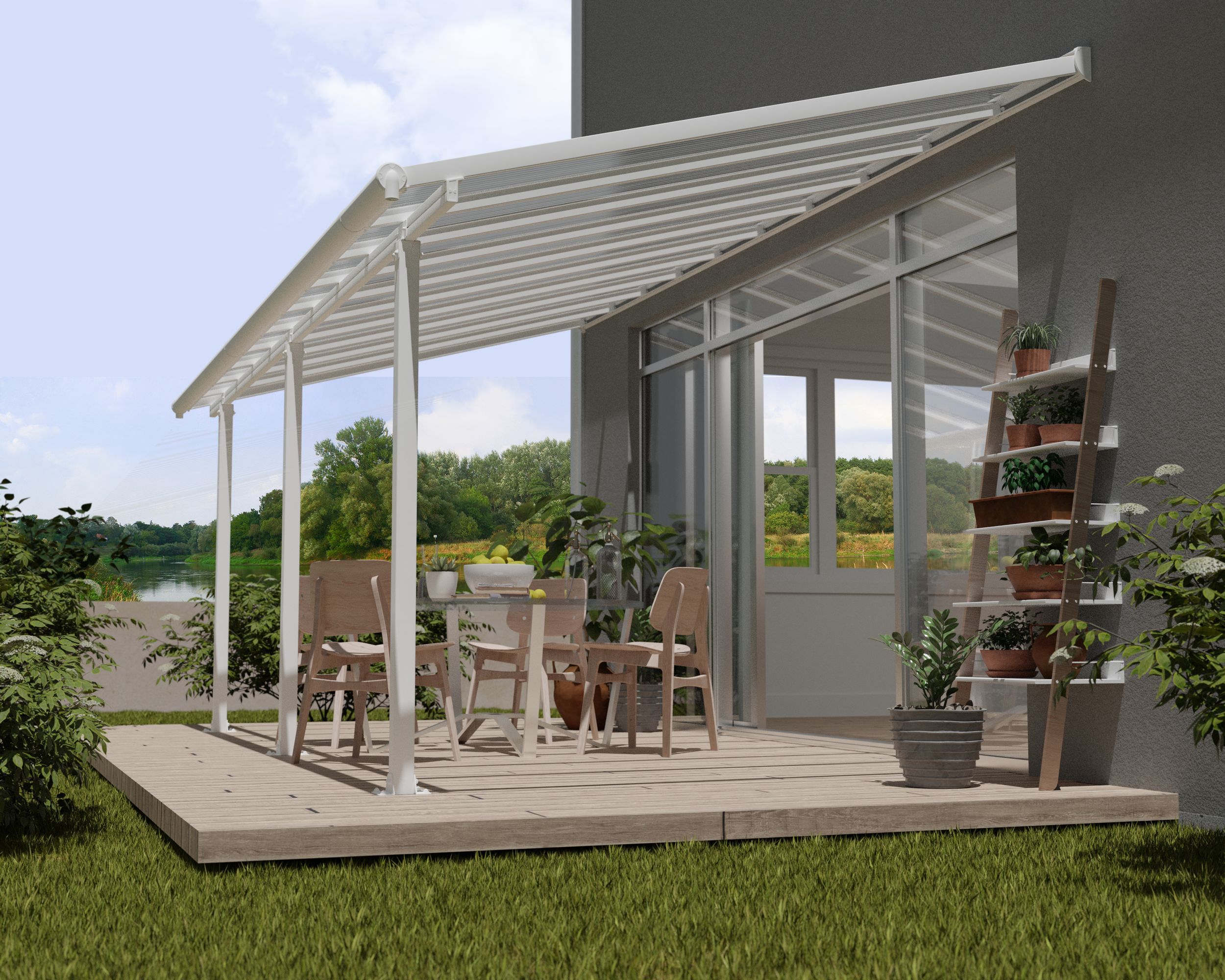 Foto van Palram - Canopia Olympia Aluminium Veranda wit
