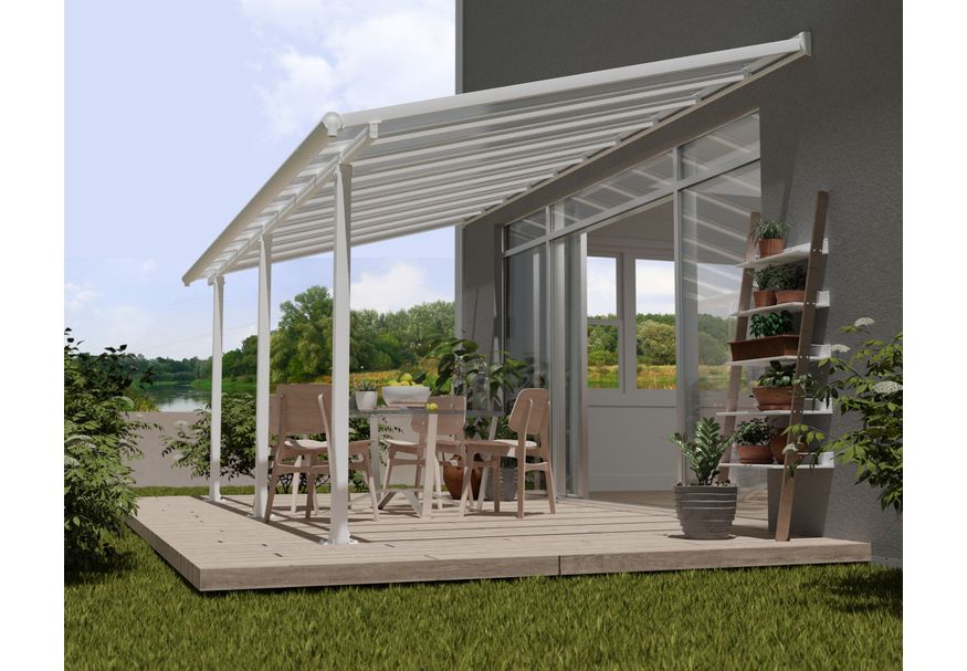 Palram - Canopia Olympia Aluminium Veranda 3X6.10 wit Foto van Palram - Canopia Olympia Aluminium Veranda 3X6.10 wit