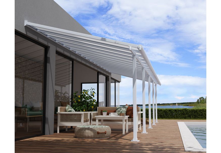 Palram - Canopia Olympia Aluminium Veranda 3X9.71 wit Foto van Palram - Canopia Olympia Aluminium Veranda 3X9.71 wit