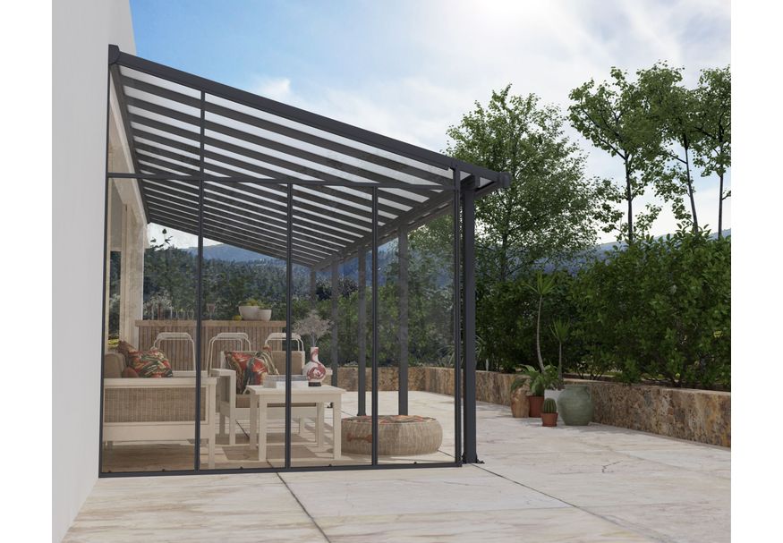 Palram - Canopia veranda dubbele wand 3m - grijs* Foto van Palram - Canopia veranda dubbele wand 3m - grijs*