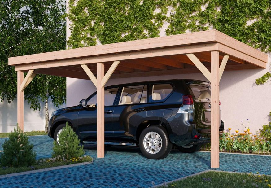 WoodAcademy Opal Douglasie Carport 500x400 cm Foto von WoodAcademy Opal Douglasie Carport 500x400 cm
