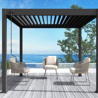 Foto der Porchenzo Paros Aluminium Überdachung - Anthrazit
