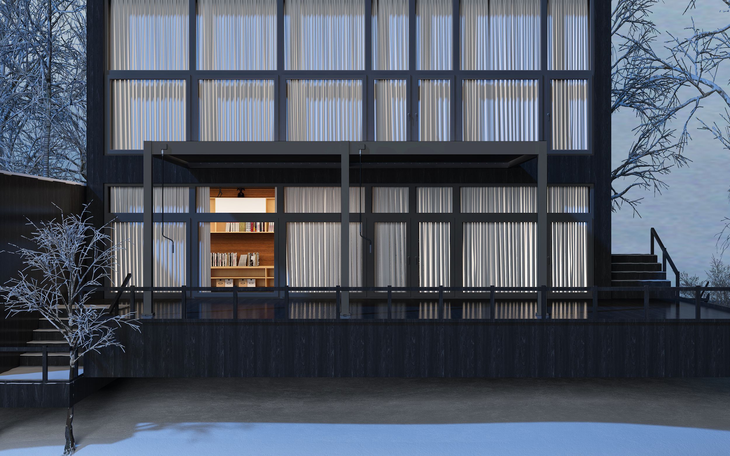 Foto van Porchenzo Paros Wall aluminium veranda - antraciet