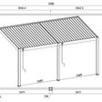 Foto van Porchenzo Paros Wall aluminium veranda 3.6x5.3 - antraciet