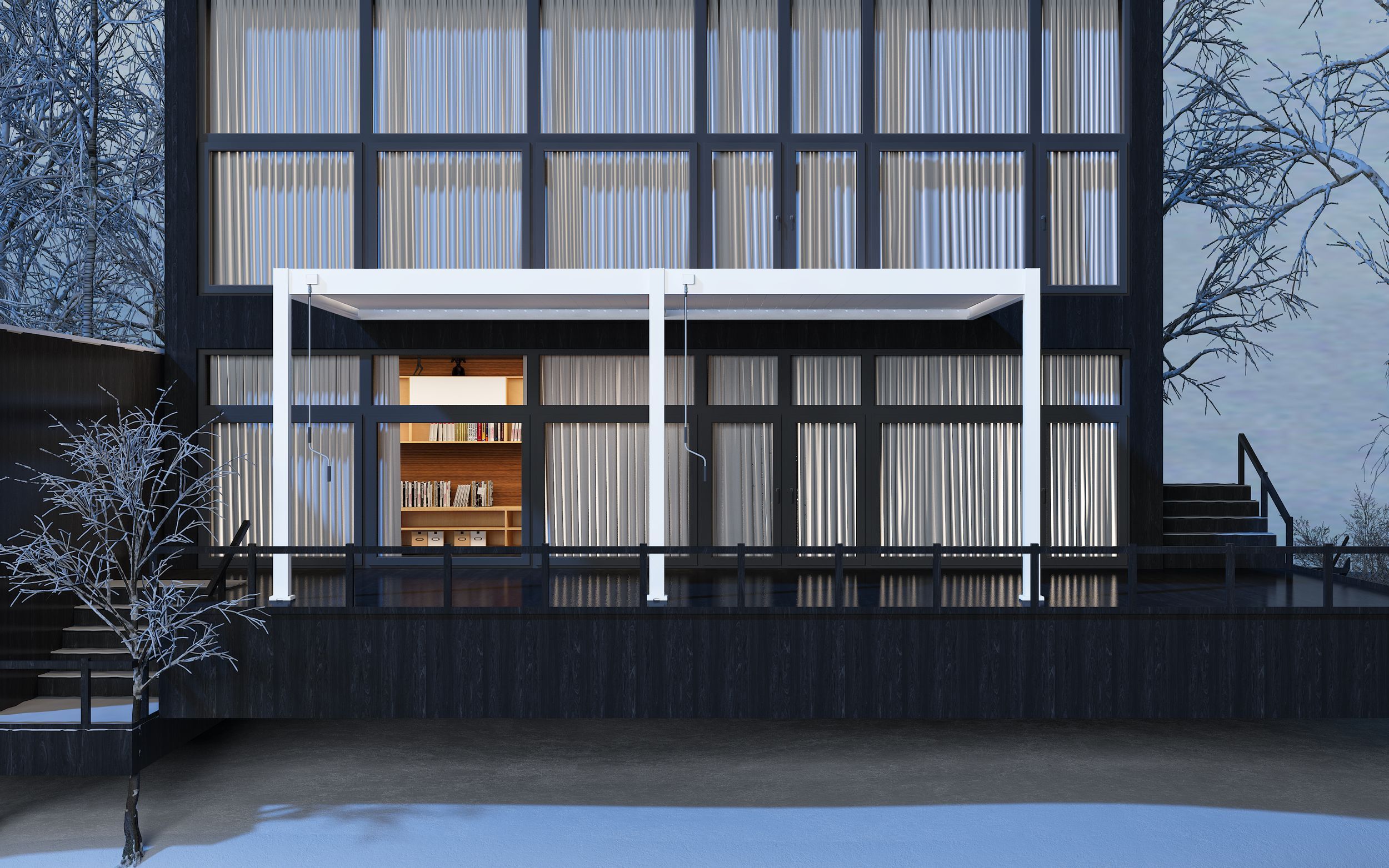 Foto van Porchenzo Orion Wall aluminium veranda - wit