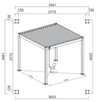 Foto der Porchenzo Paros Aluminium Überdachung - Weiẞ