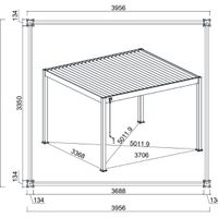 Foto van Porchenzo Orion aluminium overkapping - wit