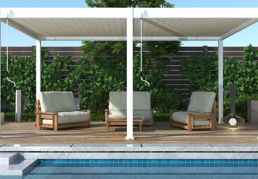 Porchenzo Paros Max aluminium overkapping 3.6x5.3 - wit Foto van Porchenzo Paros Max aluminium overkapping 3.6x5.3 - wit