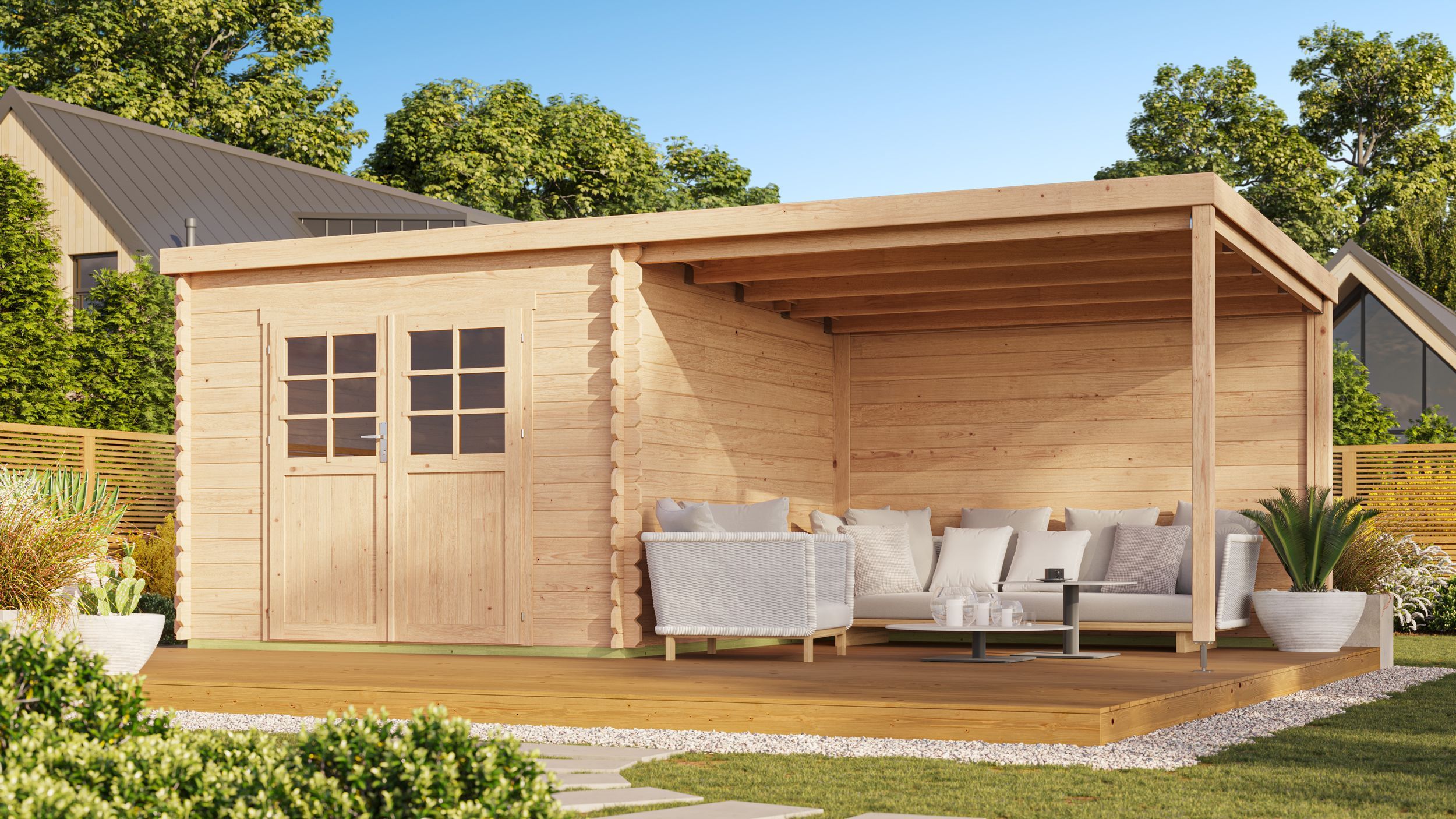 Foto van Debro tuinhuis met overkapping Orleans