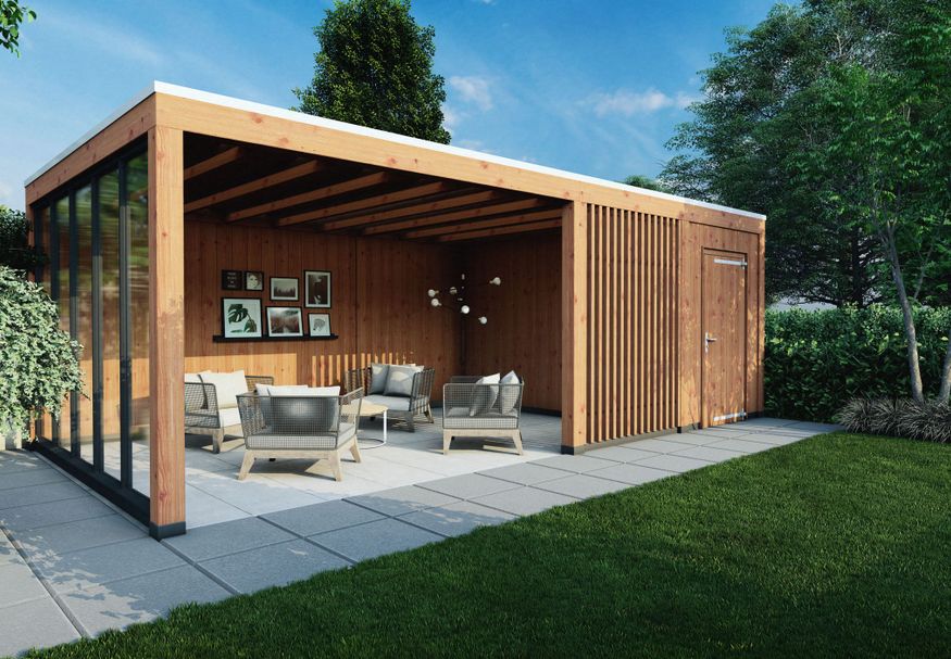 Trendhout Buitenverblijf Palermo 1180x370 cm Foto van Trendhout Buitenverblijf Palermo 1180x370 cm