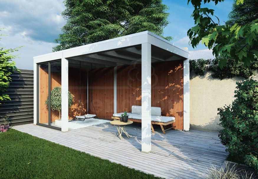 Trendhout Buitenverblijf Palermo 370x370 cm Foto van Trendhout Buitenverblijf Palermo 370x370 cm