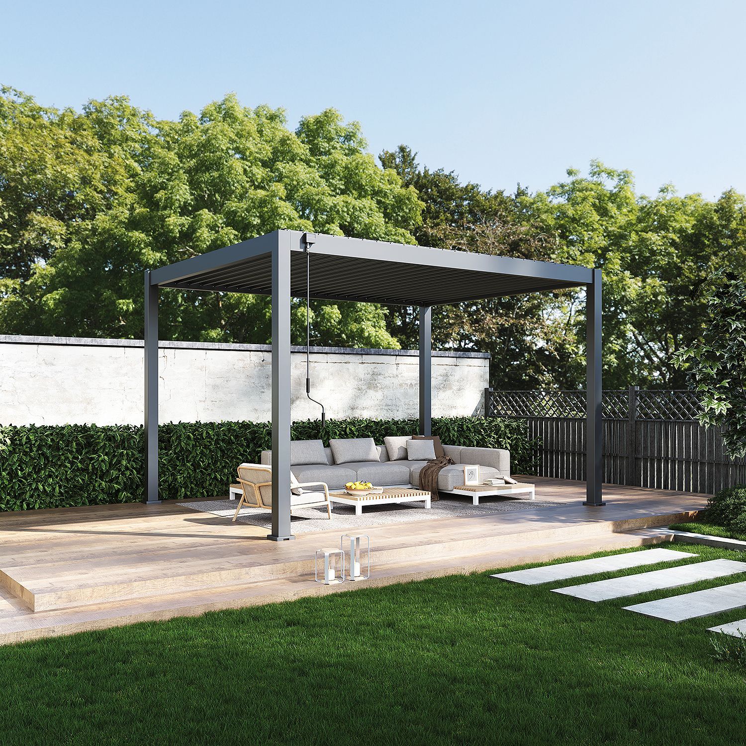 Foto van Porchenzo Paros Classic aluminium overkapping - antraciet