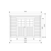 Foto der Solid S8326-1 Riom Gartenhaus - Hochdruck-imprägniert