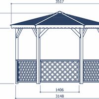Foto der Solid S7707 Pavillon - Hochdruck-imprägniert
