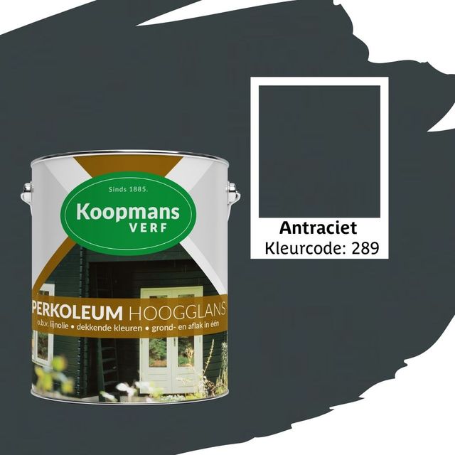 Foto van Koopmans Perkoleum Antraciet Hoogglans Dekkend 2.5L