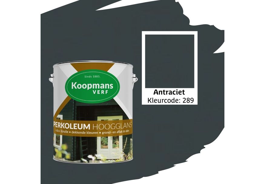Koopmans Perkoleum, Anthrazit 289, 2,5L Hochglanz Foto von Koopmans Perkoleum, Anthrazit 289, 2,5L Hochglanz