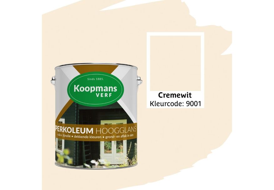 Foto von Koopmans Perkoleum, Crèmeweiß 9001, 2,5L Hochglanz