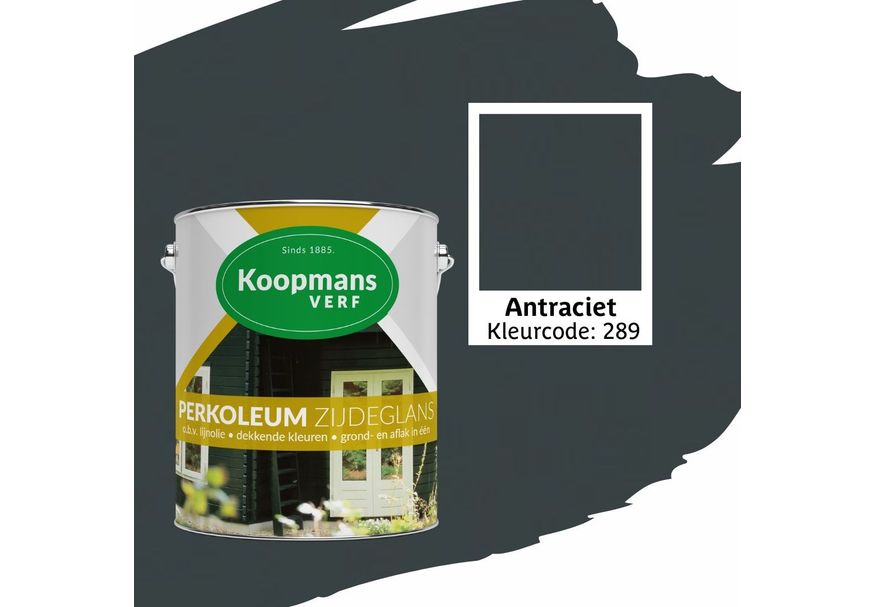 Koopmans Perkoleum, Anthrazit 289, 2,5L Seidenglanz Foto von Koopmans Perkoleum, Anthrazit 289, 2,5L Seidenglanz