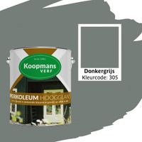Foto van Koopmans Perkoleum Donkergrijs Zijdeglans Dekkend 2.5L