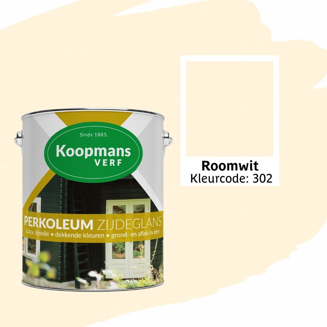Foto van Koopmans Perkoleum Roomwit Zijdeglans Dekkend 2.5L