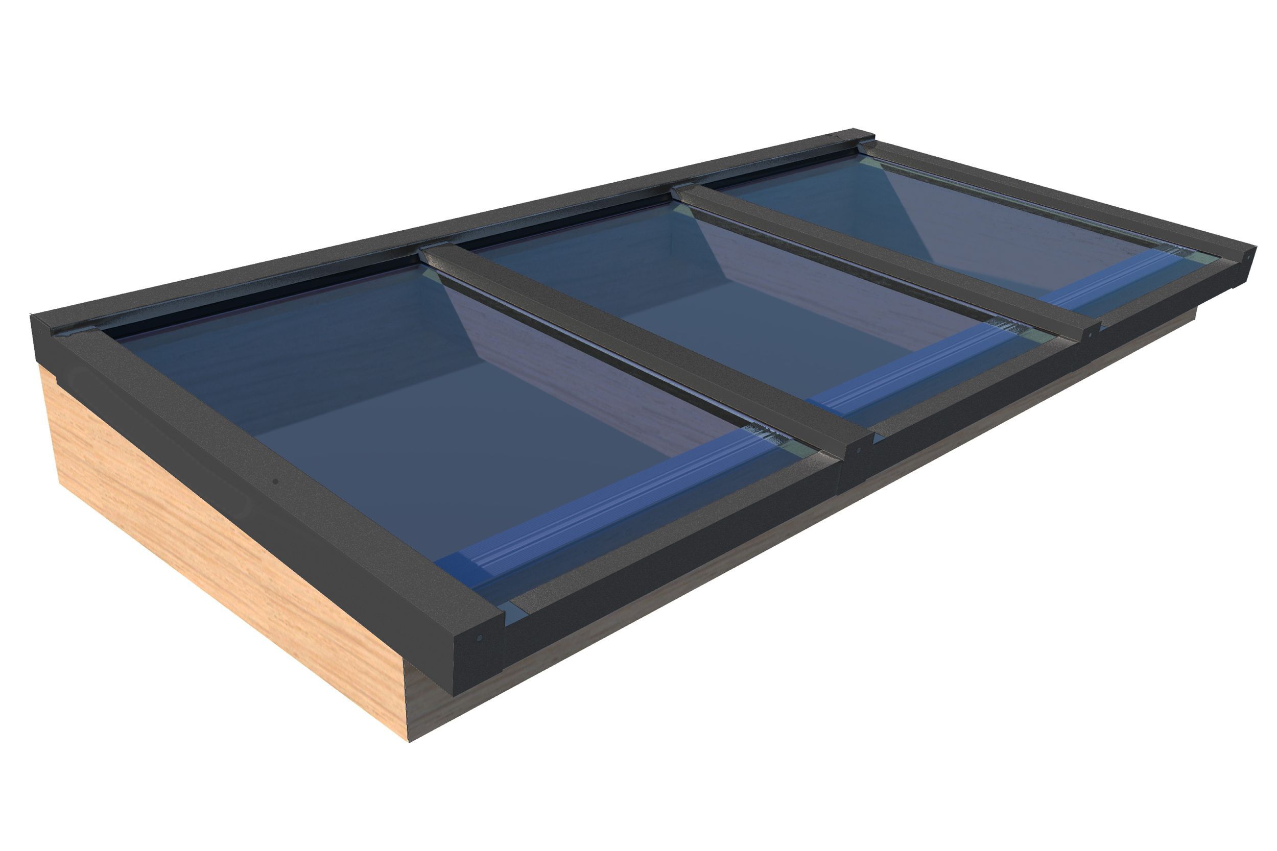 Foto van Pext douglas lichtstraat lessenaarsdak - antraciet