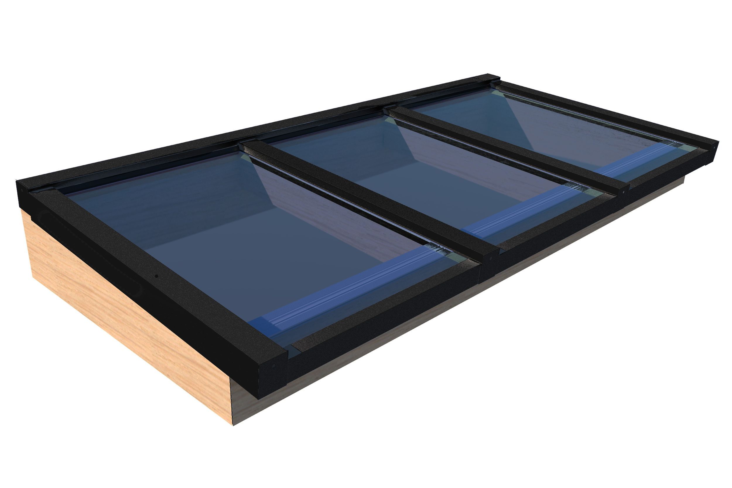 Foto van Pext douglas lichtstraat lessenaarsdak - zwart