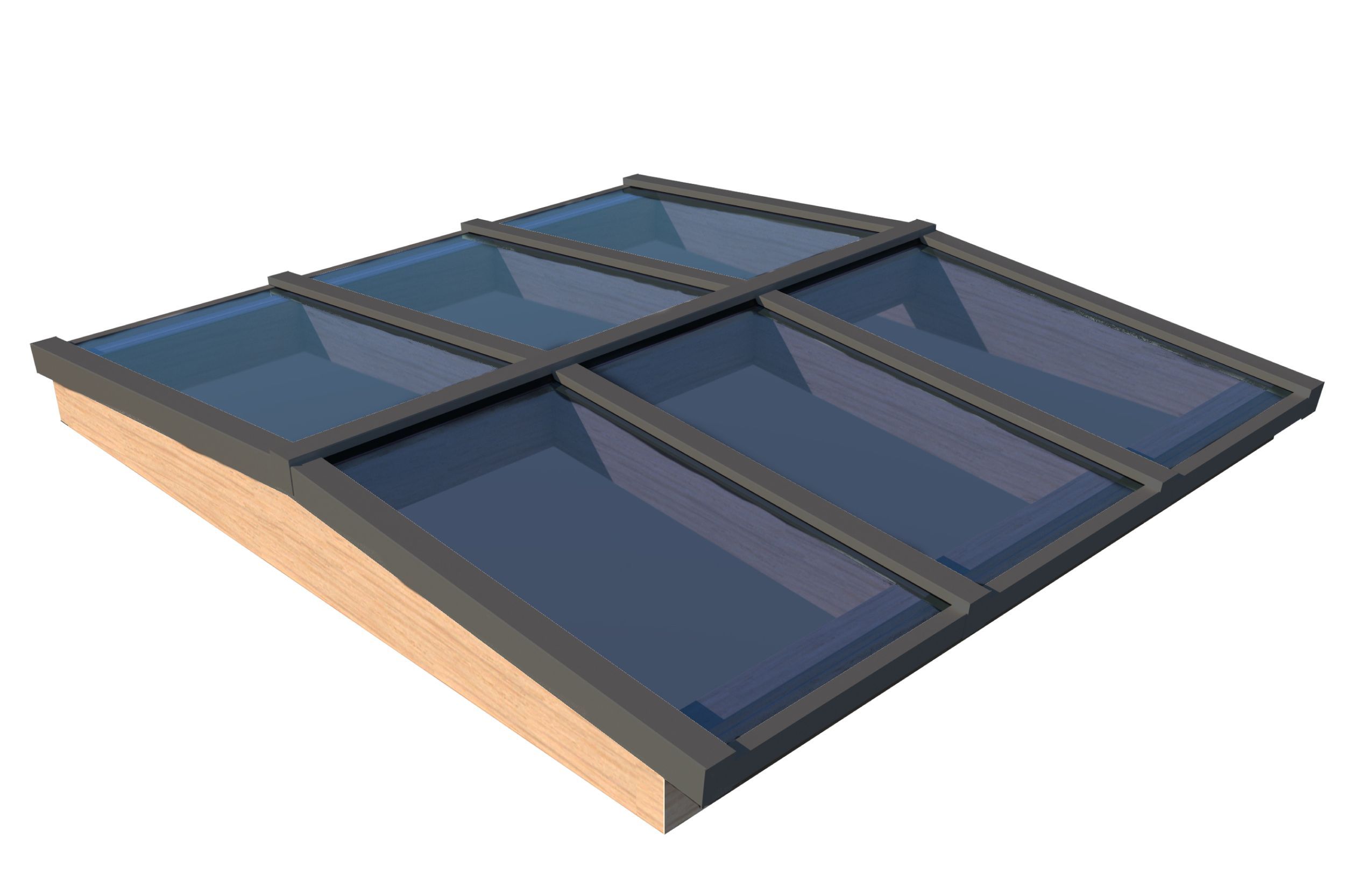 Foto van Pext douglas lichtstraat zadeldak - antraciet