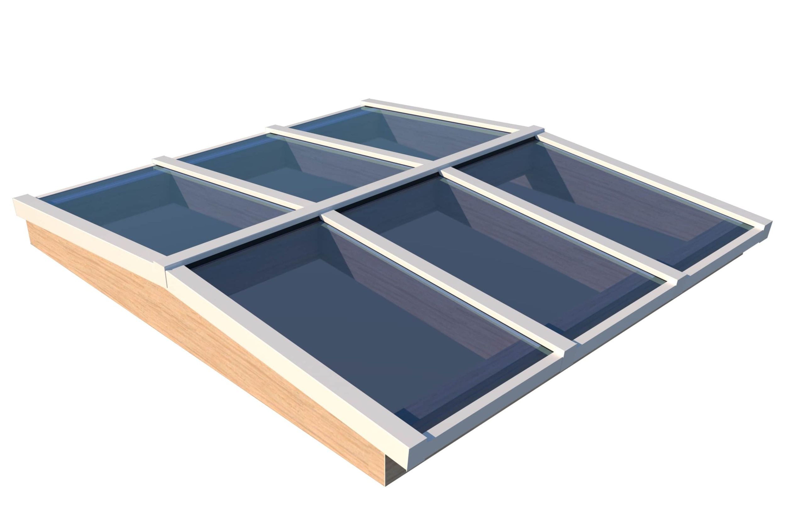 Foto van Pext douglas lichtstraat zadeldak - wit