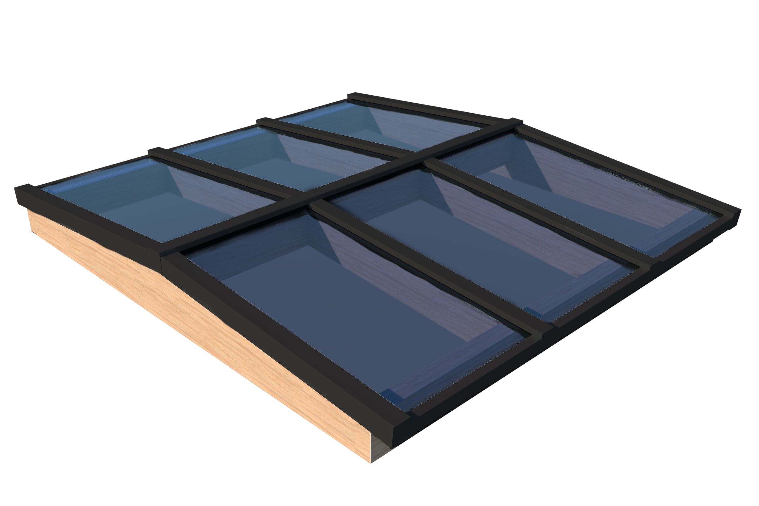 Foto van Pext douglas lichtstraat zadeldak - zwart