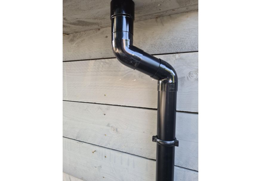 Azalp Platdak Afvoerset enkel PVC antraciet Foto van Azalp Platdak Afvoerset enkel PVC antraciet