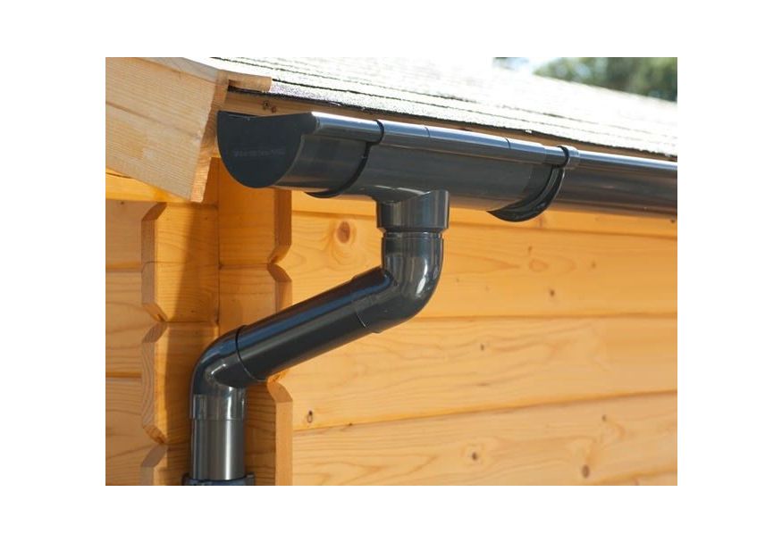 Azalp Dachrinnenset Modernes 450 cm - Anthrazit Foto von Azalp Dachrinnenset Modernes 450 cm - Anthrazit
